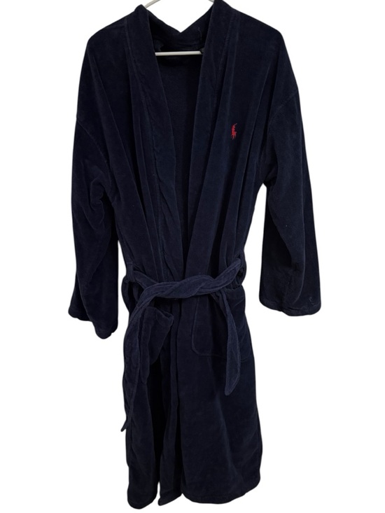 Polo Ralph Lauren Other - Polo Ralph Lauren Robe Small Medium Navy Blue Cotton Terry Cloth Spa Bathrobe